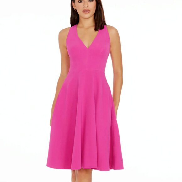 Dress the Population Catalina Fit & Flare Cocktail Dress NWT - Picture 1 of 7